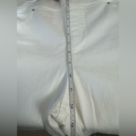 Spanx Shapewear everywhere White High-Waisted raw hem jeggings size XL lined - Picture 9 of 12